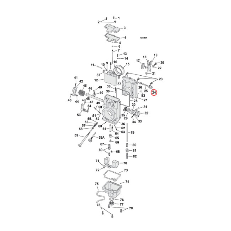 MIKUNI STARTER NUT, CHOKE 587072
