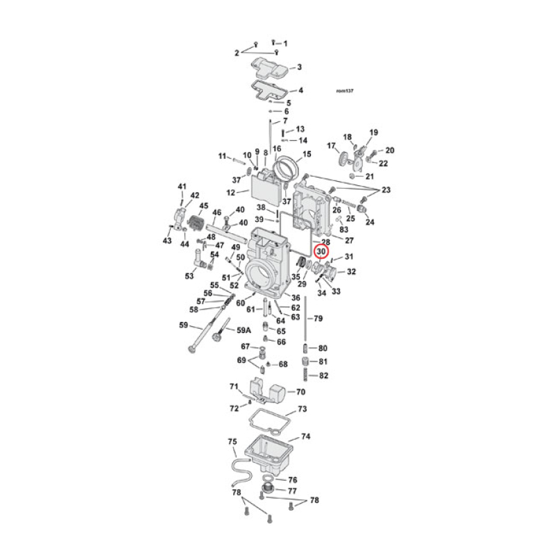 MIKUNI ACCELERATOR PUMP LEVER 587076