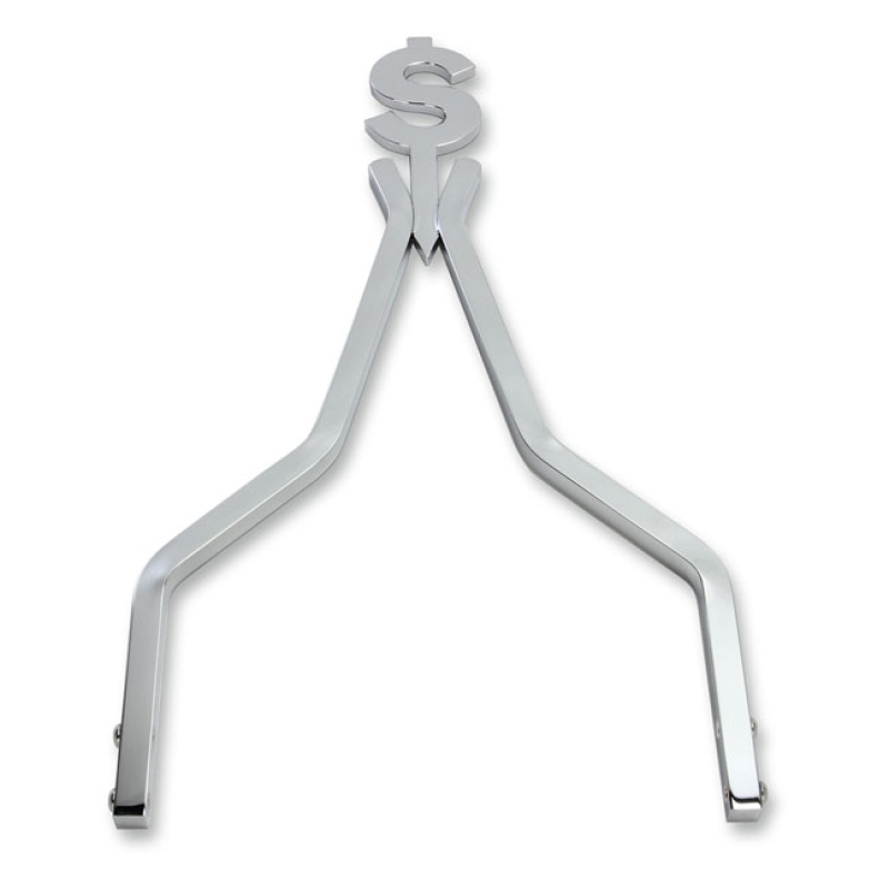 CYCLE VISIONS MONEYTUBE SISSY BAR 18", CHROME CHROME. 18" TALL. SIDE P 587685