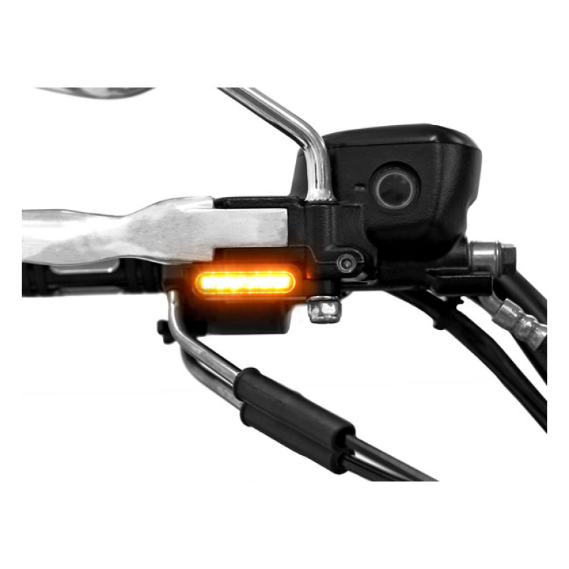 ZIEGER BELOW BAR LED TURNSIGNALS # 1, BLACK SIMPLY INSTALLS BELOW THE 587836