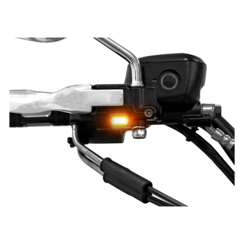 ZIEGER BELOW BAR LED TURNSIGNALS # 5, BLACK SIMPLY INSTALLS BELOW THE 587840