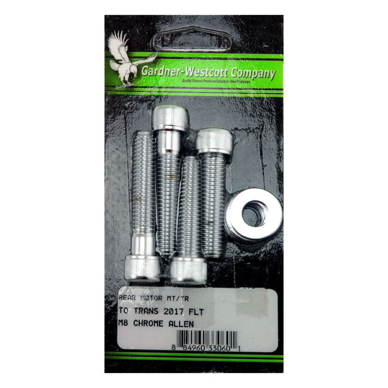 GW, REAR MOTOR MOUNT KIT. CHROME CHROME PLATED ALLEN HEADS. 588015