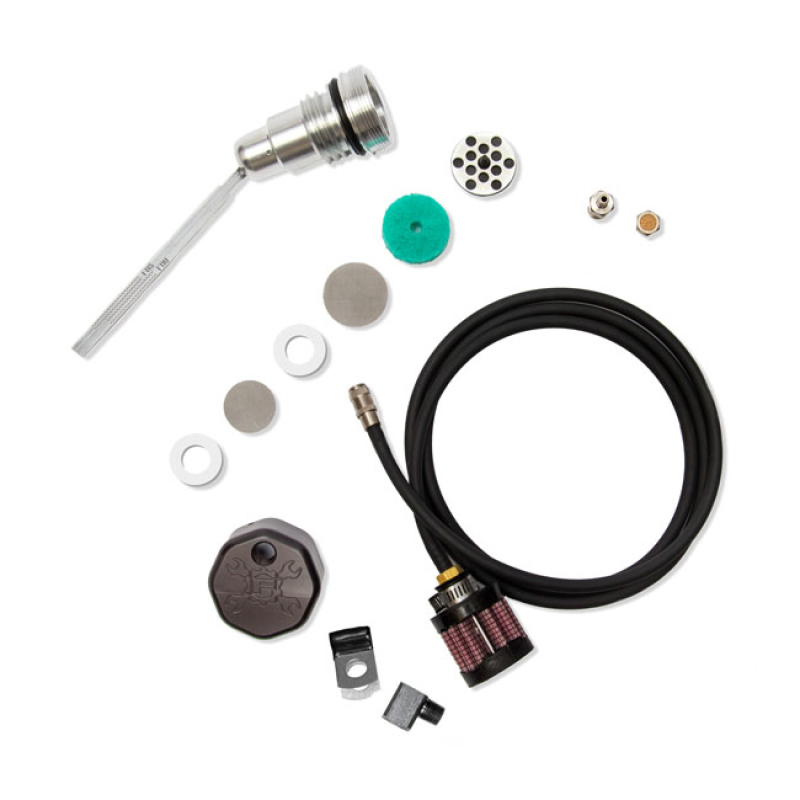 FEULING, OIL TANK BREATHER KIT & VENTED DIPSTICK. BLACK CAP BLACK CAP. 588049