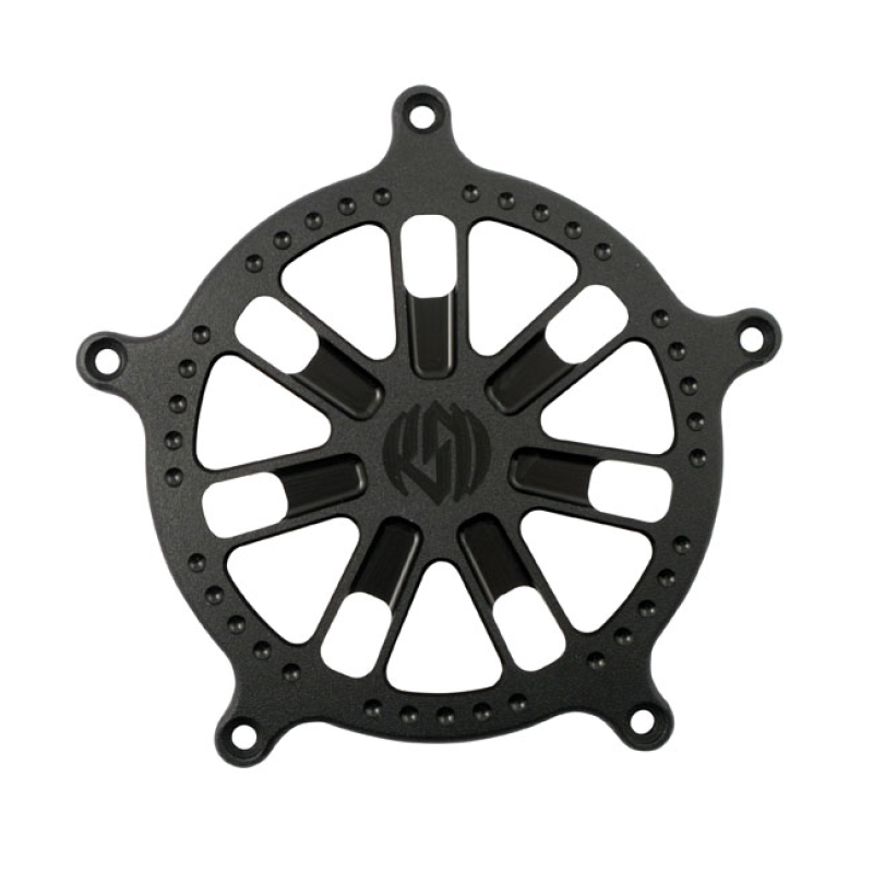 RSD, VENTURI AIR CLEANER FACE PLATE. 'SLAM', BLACKOUT 589265