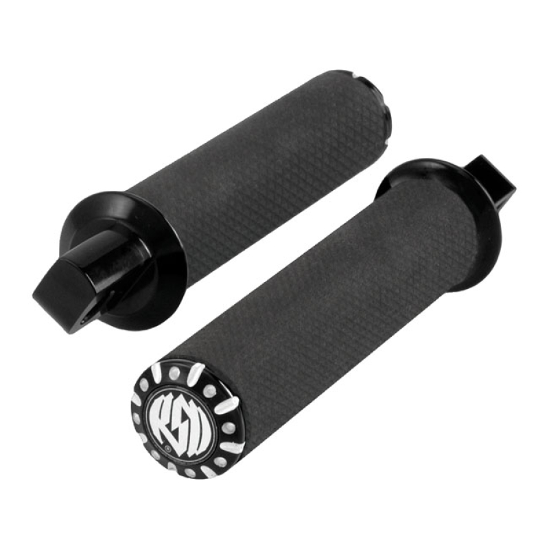 RSD, CHRONO FOOT PEGS. BLACK CC BLACK ANODIZED ALUMINUM WITH A CONTRAS 589456