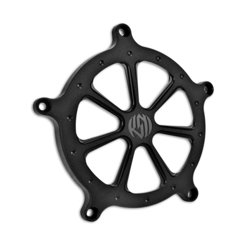 RSD, VENTURI AIR CLEANER FACE PLATE. 'SPEED 7', BLACK OPS SUPER VENTED 589494