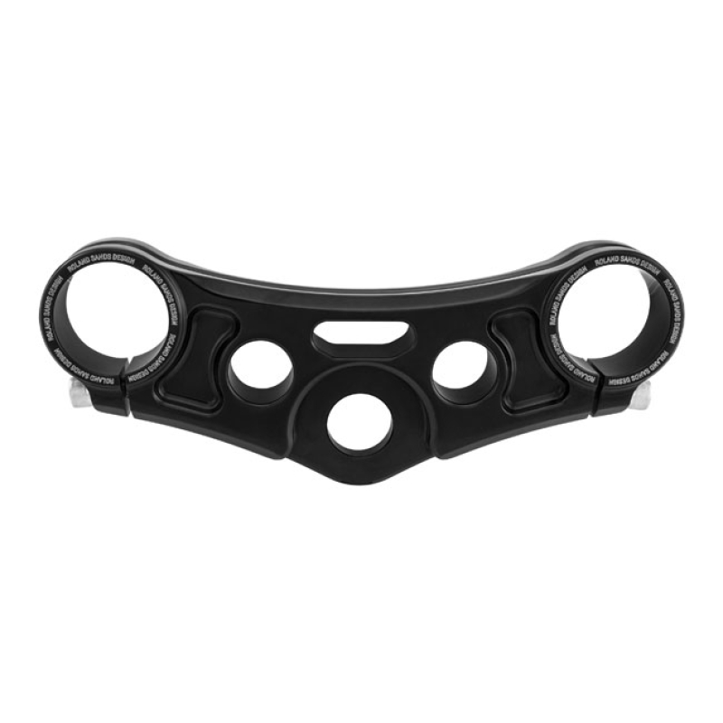 ROLAND SANDS, DYNA TOP TRIPLE TREE CLAMP. BLACK CNC MACHINED BILLET AL 589986
