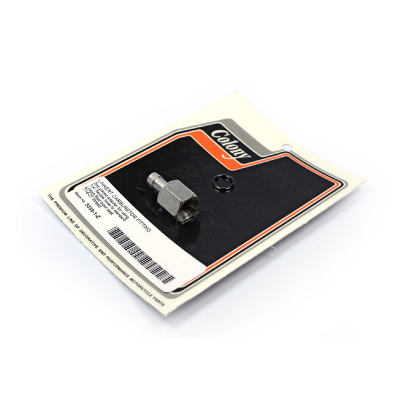 COLONY, LINKERT FUEL LINE ADAPTER FITTING. ZINC ZINC PLATED. ALLOWS CO 590067