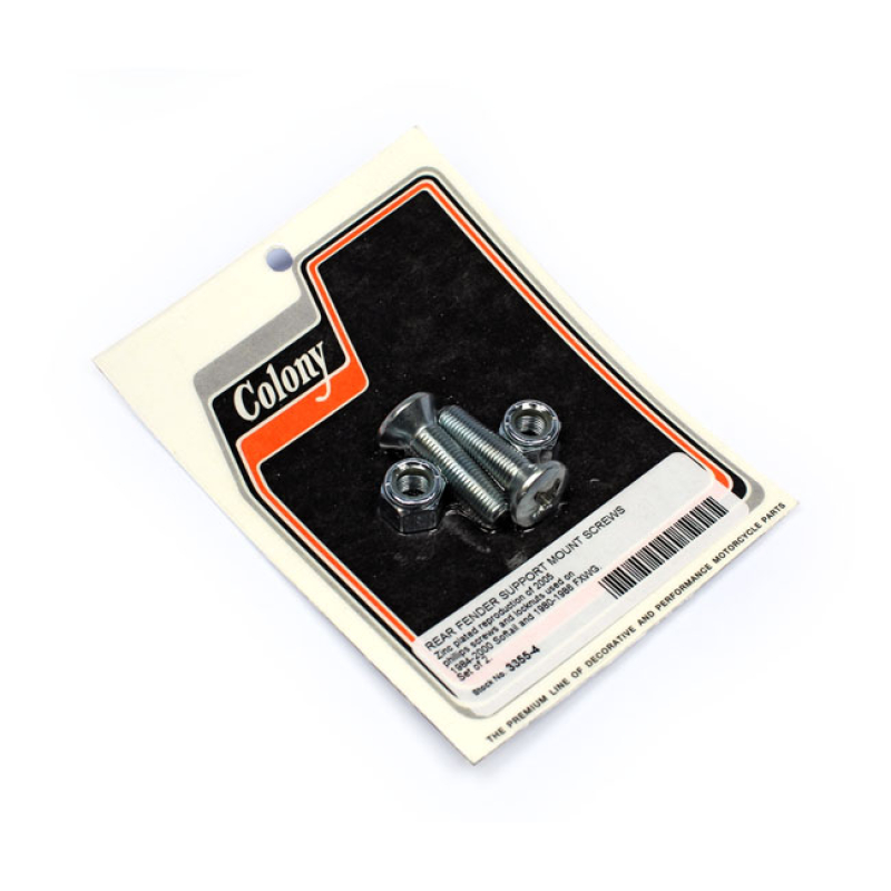 COLONY, REAR FENDER SUPPORT MOUNT SCREW SET. ZINC ZINC PLATED. REPRODU 590080