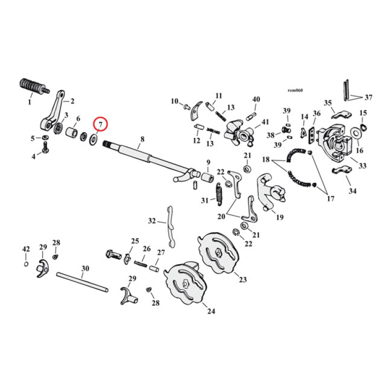 THRUST WASHER, SHIFTER SHAFT 1 USED.  OEM REPLACEMENT REFERENCE 35404- 590137