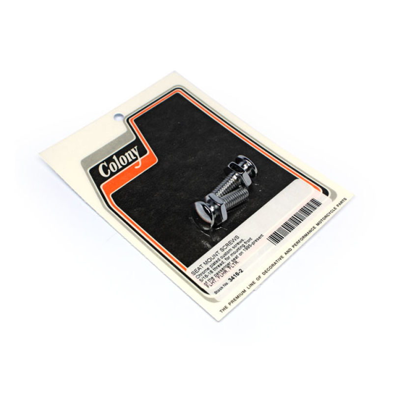 COLONY, PASSENGER SEAT MOUNT SCREW SET. CHROME CHROME PLATED. CUSTOM 5 590295