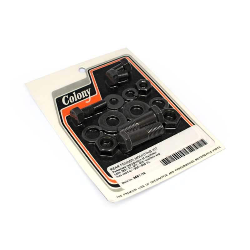 COLONY, REAR FENDER MOUNTING KIT. BLACK BLACK PARKERIZED. REPRODUCTION 590333