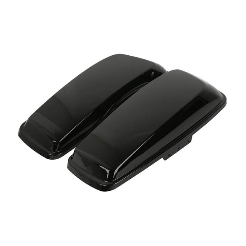 SADDLEBAG LID SET. BLACK GLOSS BLACK. HEAVY DUTY ABS CONSTRUCTION. LEF 591070