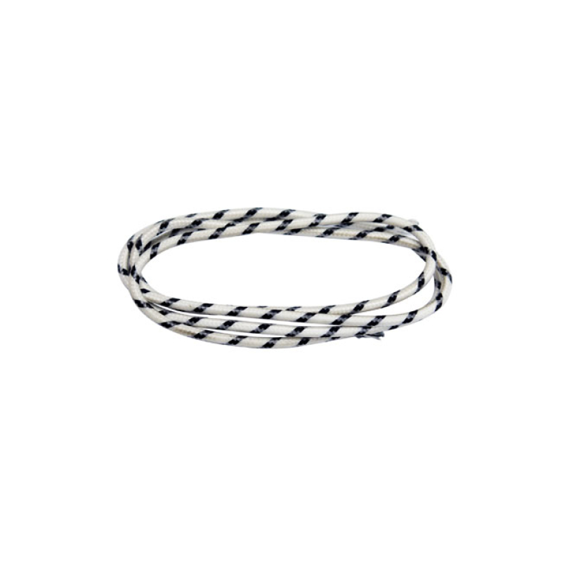 CLASSIC CLOTH COVERED WIRING, 25FT. ROLL. WHITE/BLACK WHITE WITH BLACK 592643