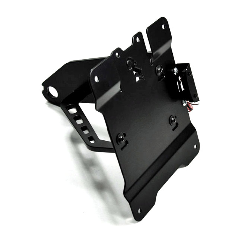 ZIEGER, SIDE MOUNT LICENSE PLATE BRACKET KIT. BLACK BLACK POWDER COATE 593527