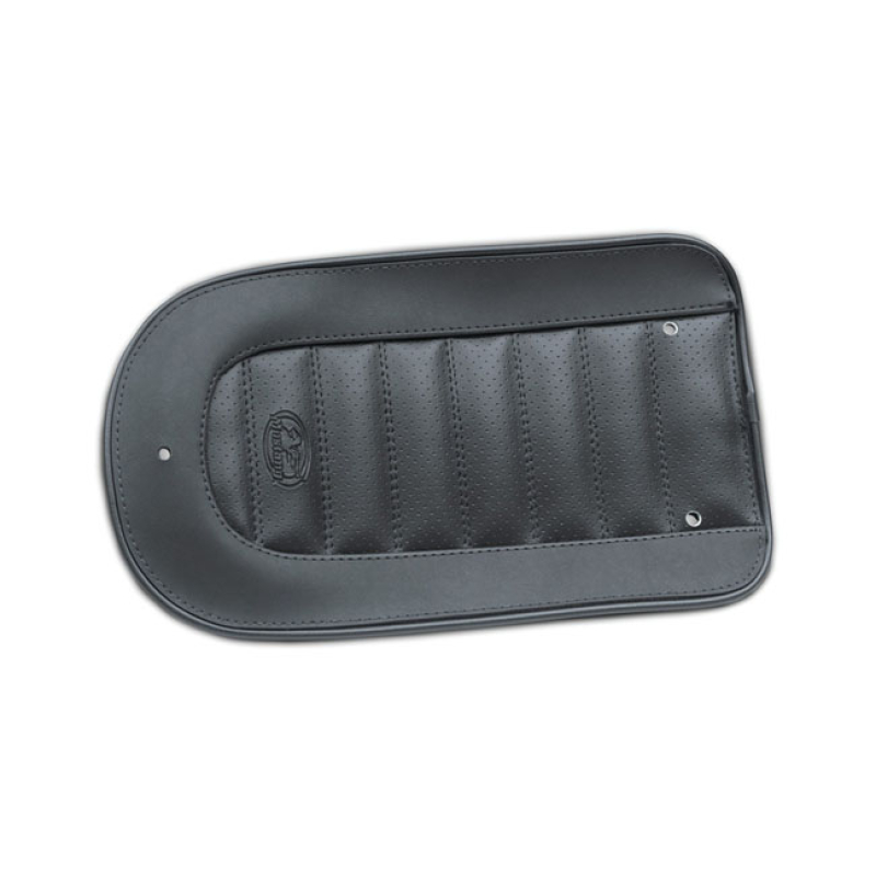 MUSTANG, REAR FENDER BIB. PLAIN WITH BRAIDED EDGES BLACK. TUCK & ROLL 597849