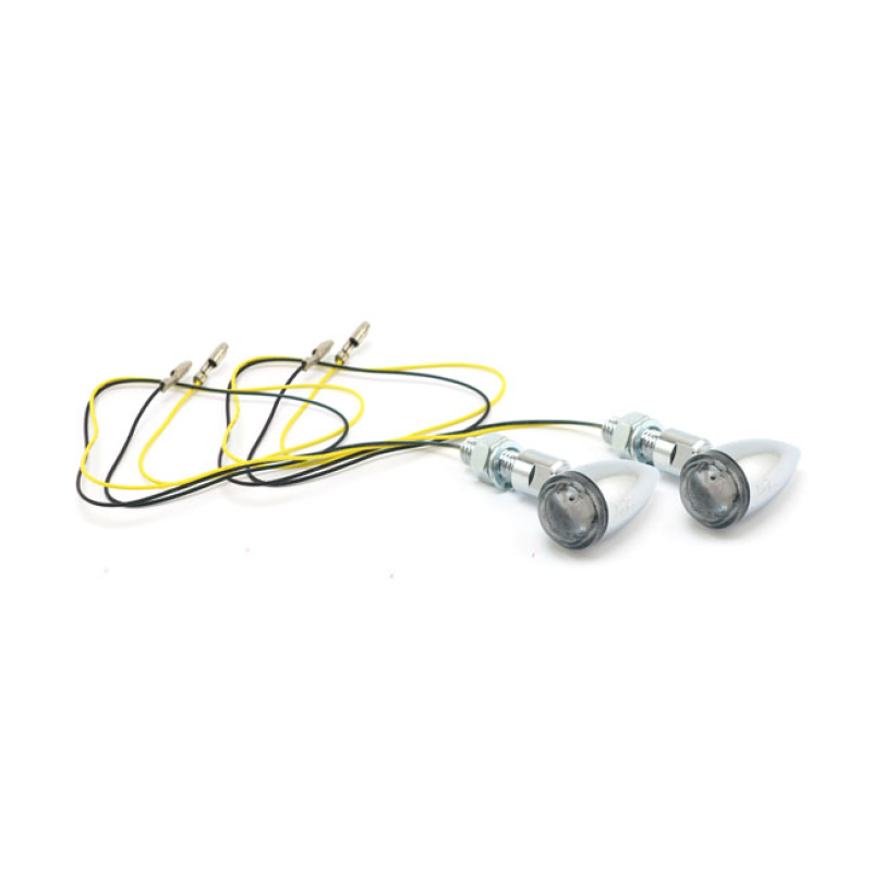 PB2 LED TURN SIGNALS CHROME, SMOKE LENS 597956