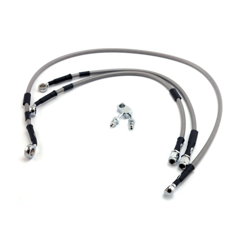 GOODRIDGE BRAKE LINE FRONT, STAINLESS CLEAR COATED STAINLESS CLEARCOAT 599142