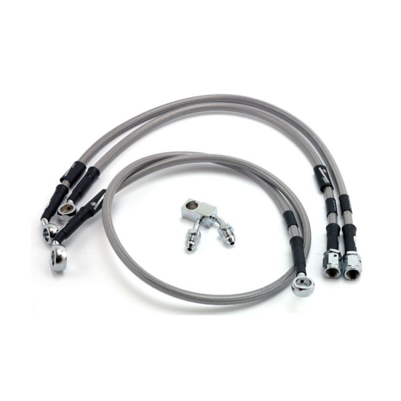 GOODRIDGE BRAKE LINE FRONT, STAINLESS CLEAR COATED STAINLESS CLEARCOAT 599144