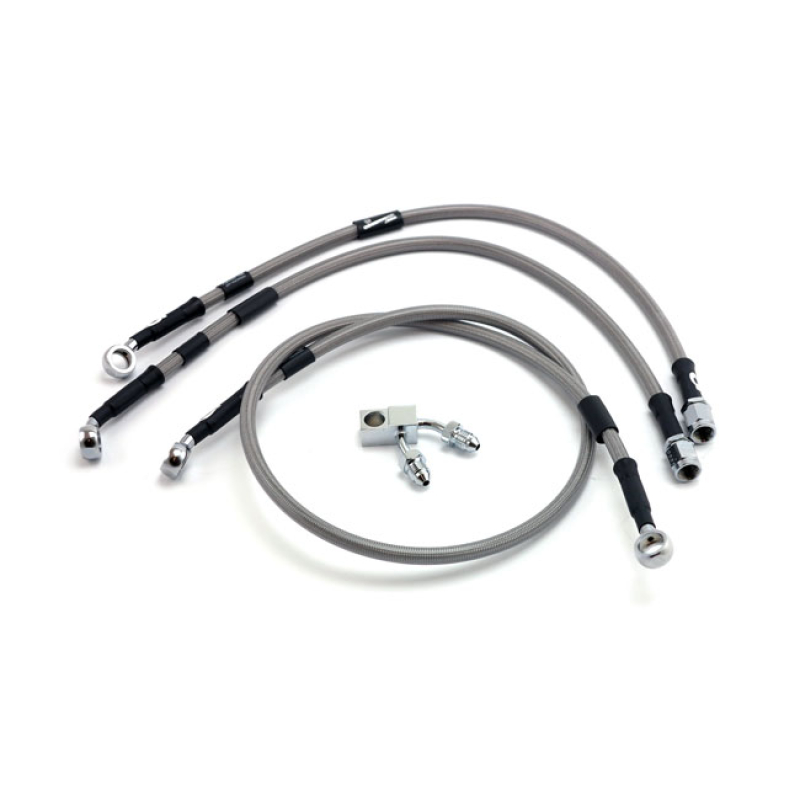 GOODRIDGE BRAKE LINE FRONT, STAINLESS CLEAR COATED STAINLESS CLEARCOAT 599146