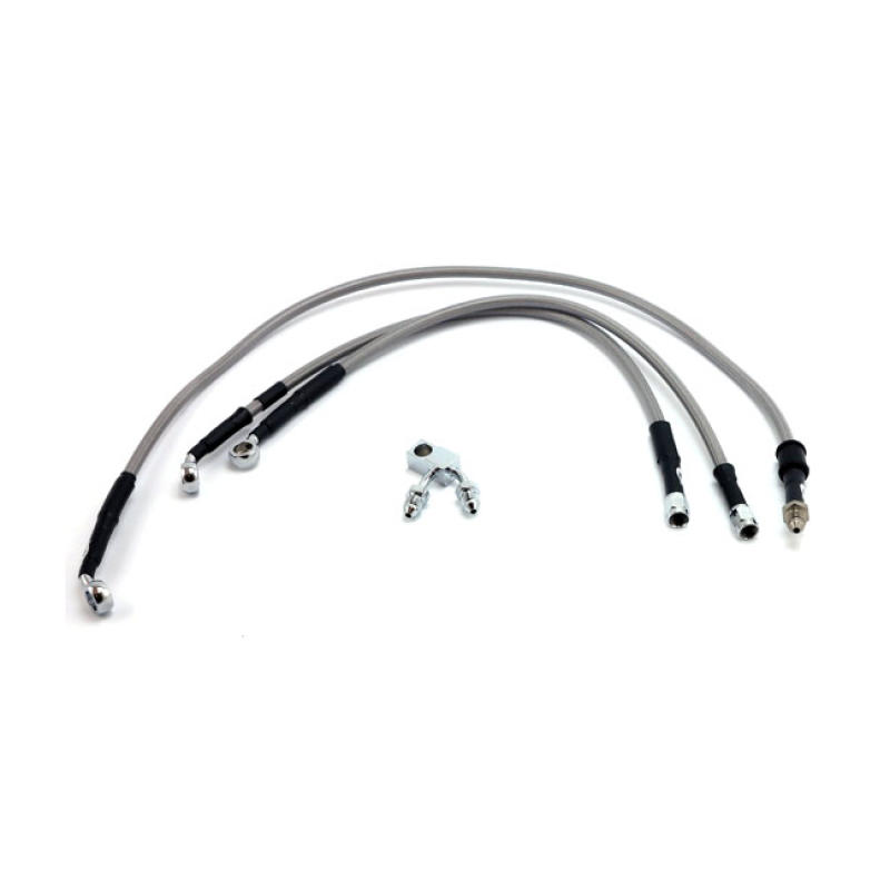 GOODRIDGE BRAKE LINE FRONT, STAINLESS CLEAR COATED STAINLESS CLEARCOAT 599148