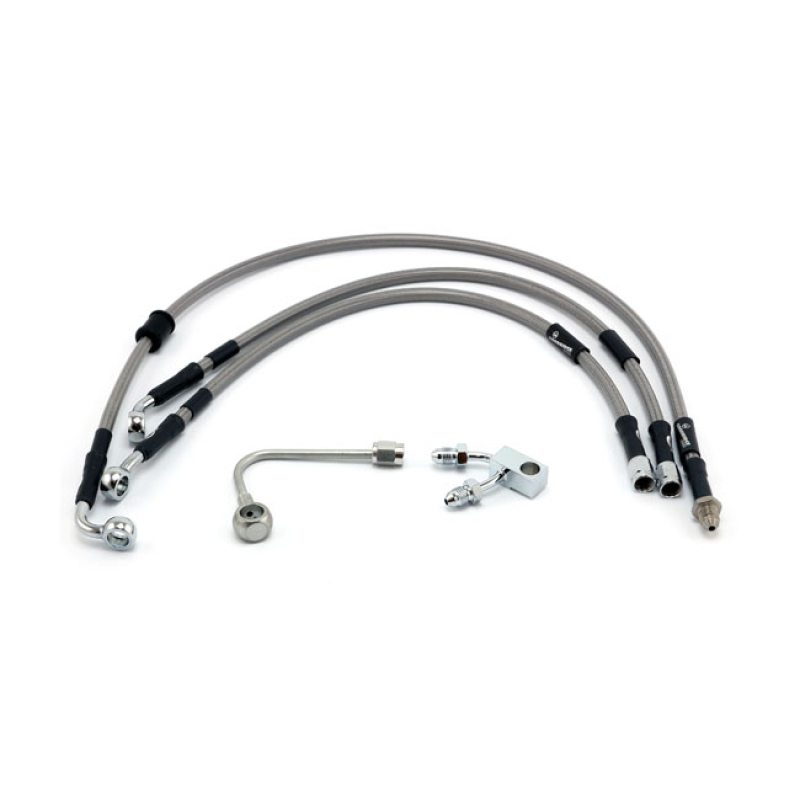 GOODRIDGE BRAKE LINE FRONT, STAINLESS CLEAR COATED STAINLESS CLEARCOAT 599149