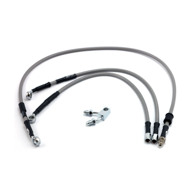 GOODRIDGE BRAKE LINE FRONT, STAINLESS CLEAR COATED STAINLESS CLEARCOAT 599151