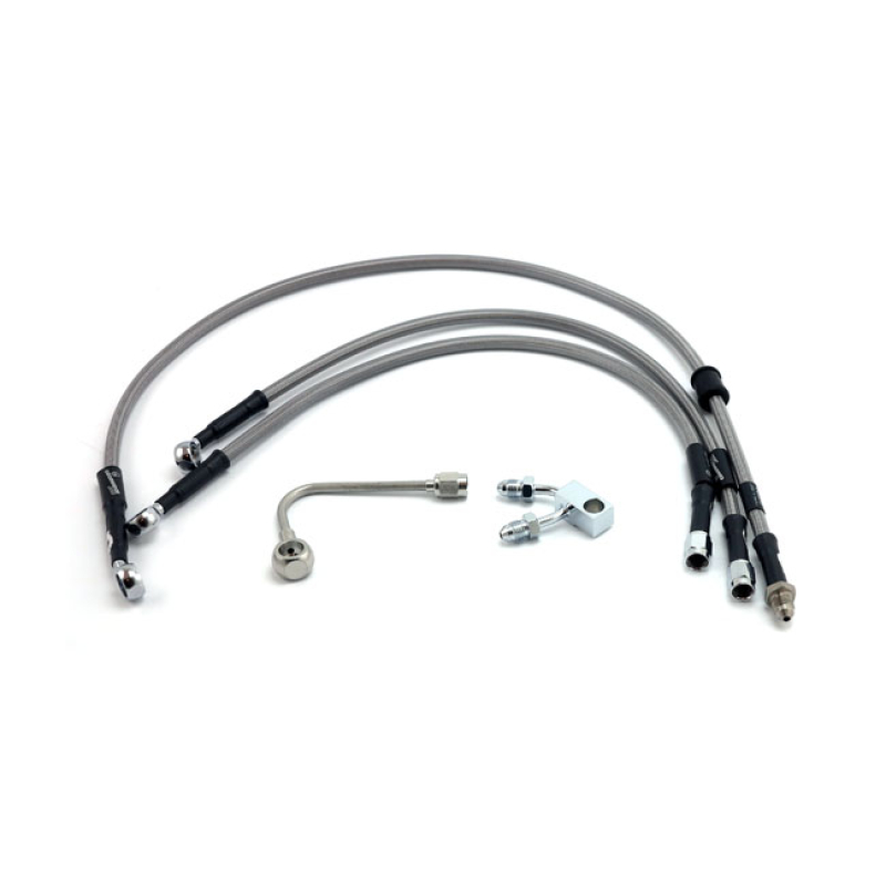 GOODRIDGE BRAKE LINE FRONT, STAINLESS CLEAR COATED STAINLESS CLEARCOAT 599153