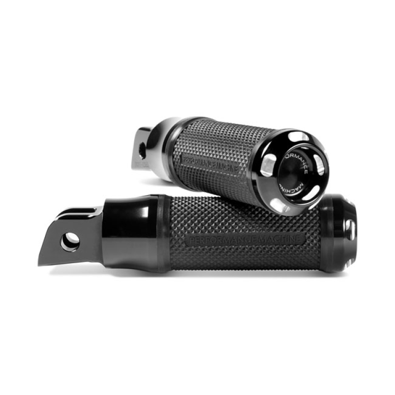 PERFORMANCE MACHINE, APEX RIDER FOOTPEGS. BLACK CC BLACK ANODIZED CONT 599213