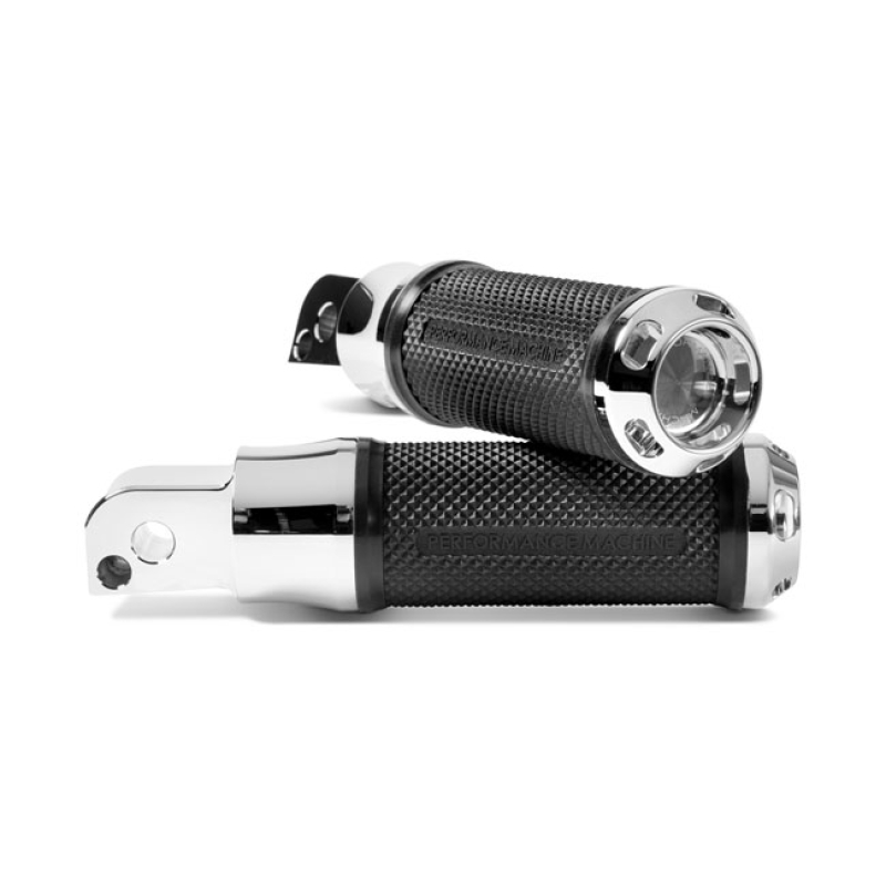 PERFORMANCE MACHINE, APEX PASSENGER FOOTPEGS. CHROME CHROME. BILLET AL 599214