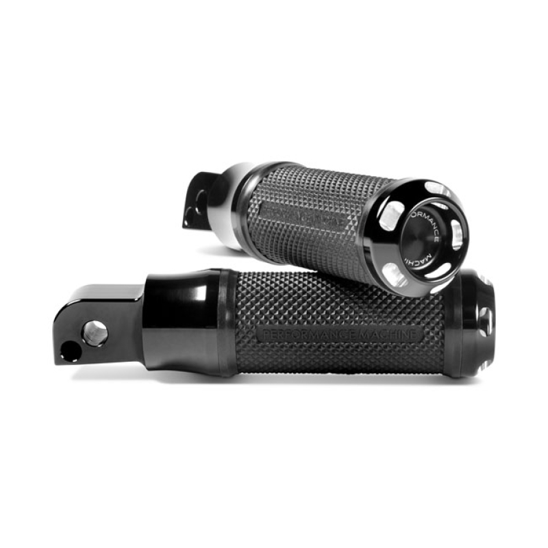 PERFORMANCE MACHINE, APEX PASSENGER FOOTPEGS. BLACK CC BLACK CONTRAST 599215