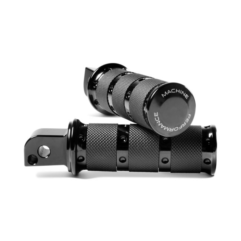 PERFORMANCE MACHINE, XLS PASSENGER FOOT PEGS. BLACK BLACK ANODIZED FIN 599223