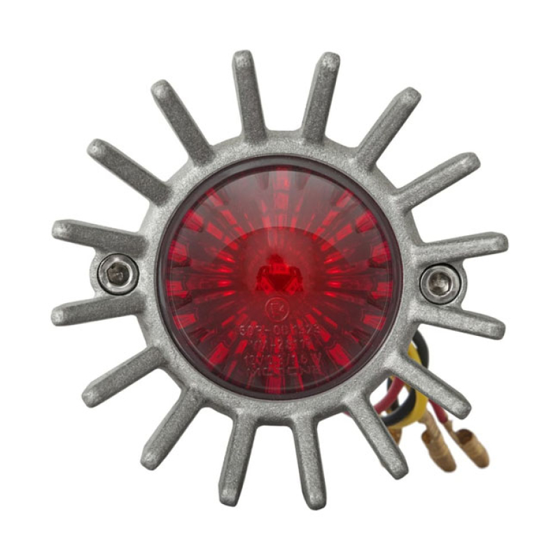 MOTONE, BIG FIN LED TAILLIGHT. SHOT BLAST, NO BRACKET. ECE SHOT BLAST 599250