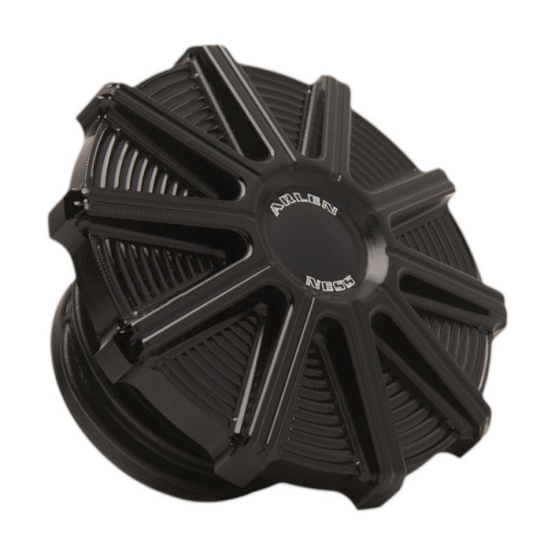 ARLEN NESS, GAS CAP 10-GAUGE. BLACK BLACK ANODIZED FINISH. CNC MACHINE 599437