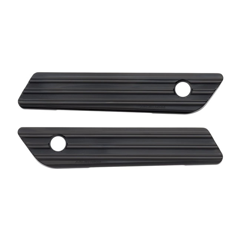 ARLEN NESS, SADDLEBAG LATCH COVER SET. 10-GAUGE, BLACK ALL BLACK ANODI 599445
