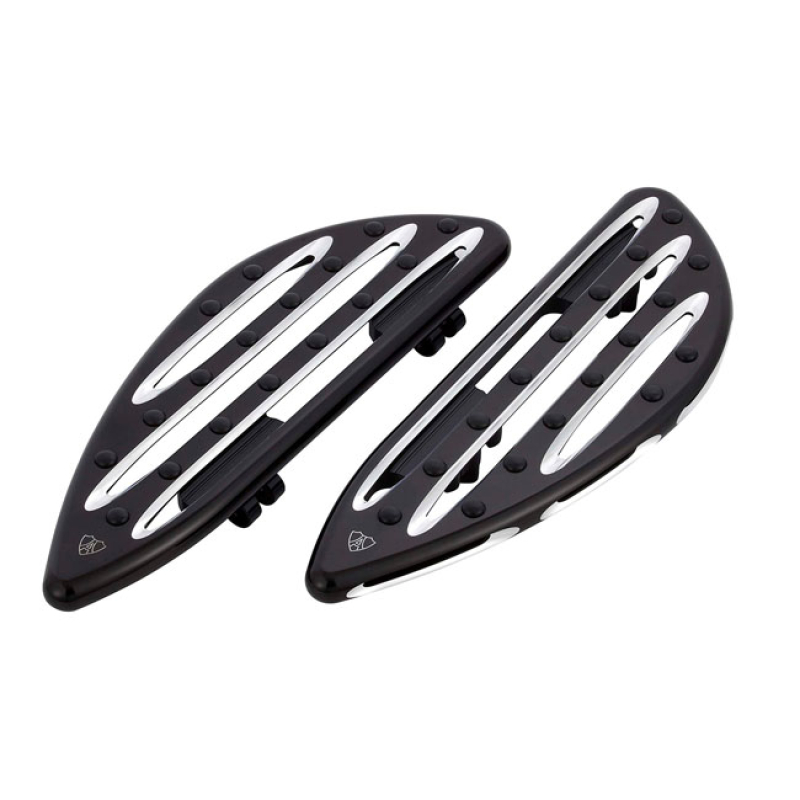 ARLEN NESS, M8 SOFTAIL DEEP CUT RIDER FLOORBOARDS. BLACK BLACK ANODIZE 599458