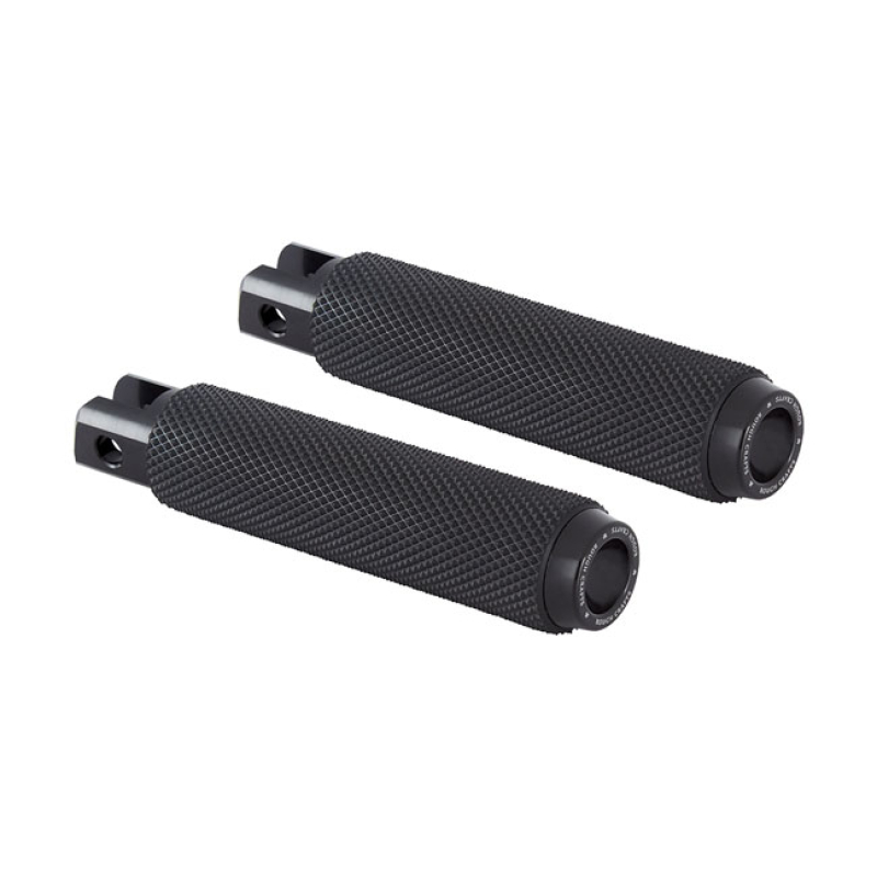 ROUGH CRAFTS, RIDER FOOTPEGS. ALL BLACK RUBBER DESIGN FEATURES CLEAN S 599468