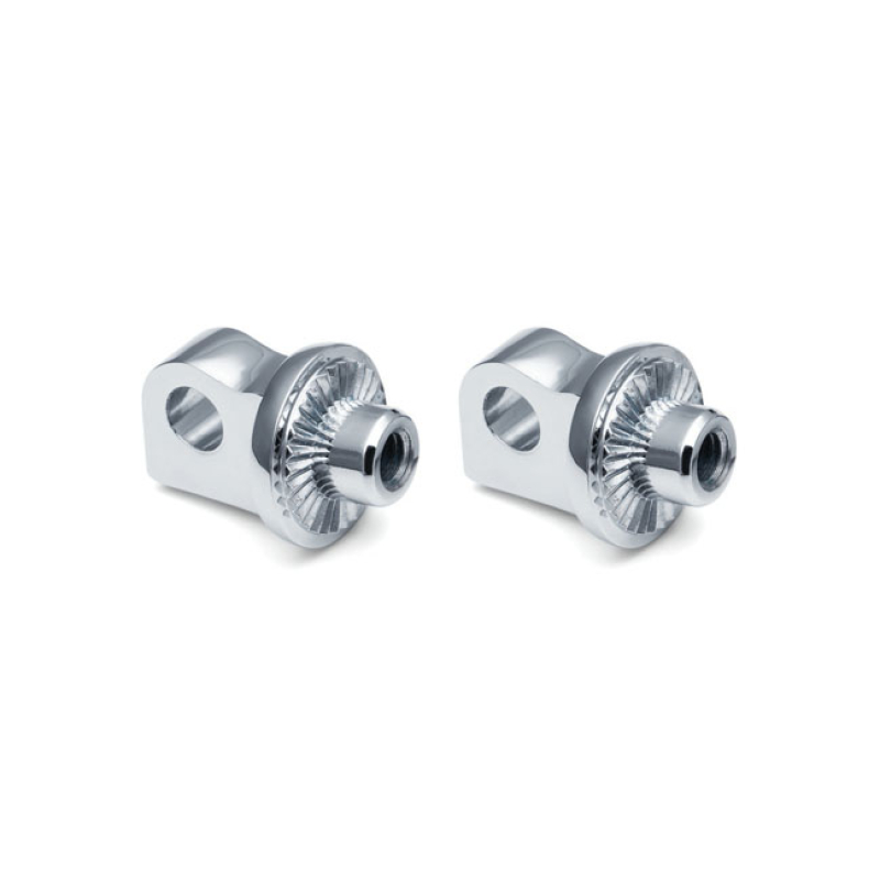 KURYAKYN, SPLINED MALE MOUNT PEG ADAPTERS. ADJ. STOP. CHROME CHROME. A 599611