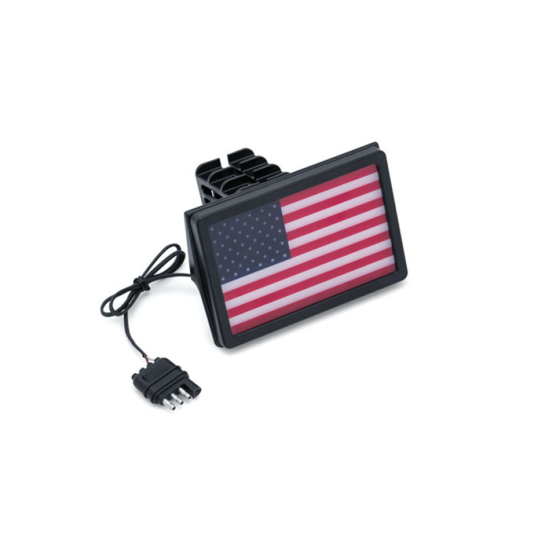 KURYAKYN, FREEDOM FLAG LED RECEIVER HITCH COVER BLACK LED RECEIVER HIT 599635