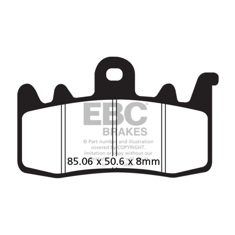 JARRUPALAT - EBC, V-PAD SEMI SINTERED BRAKE PADS 8110780
