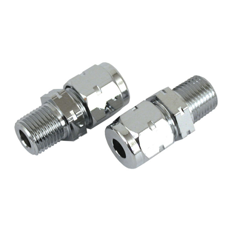 ROCKER BOX OIL LINE FITTING & SEAL KIT CHROME PLATED. INCLUDES SEALS. 900817