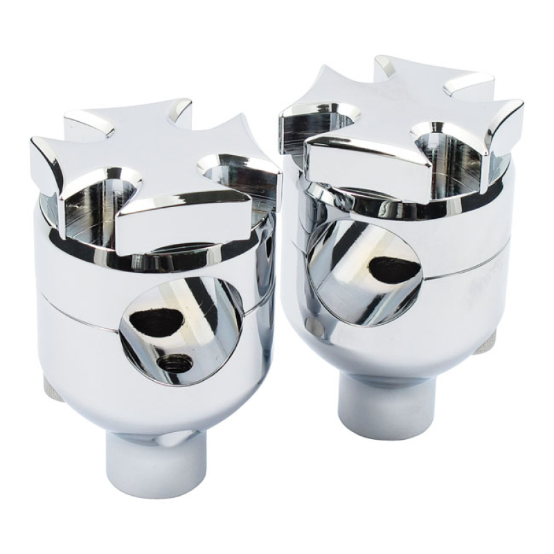 FLAT MALTESE RISER, 2" CHROME 1/2 X 13 THREADED 900971