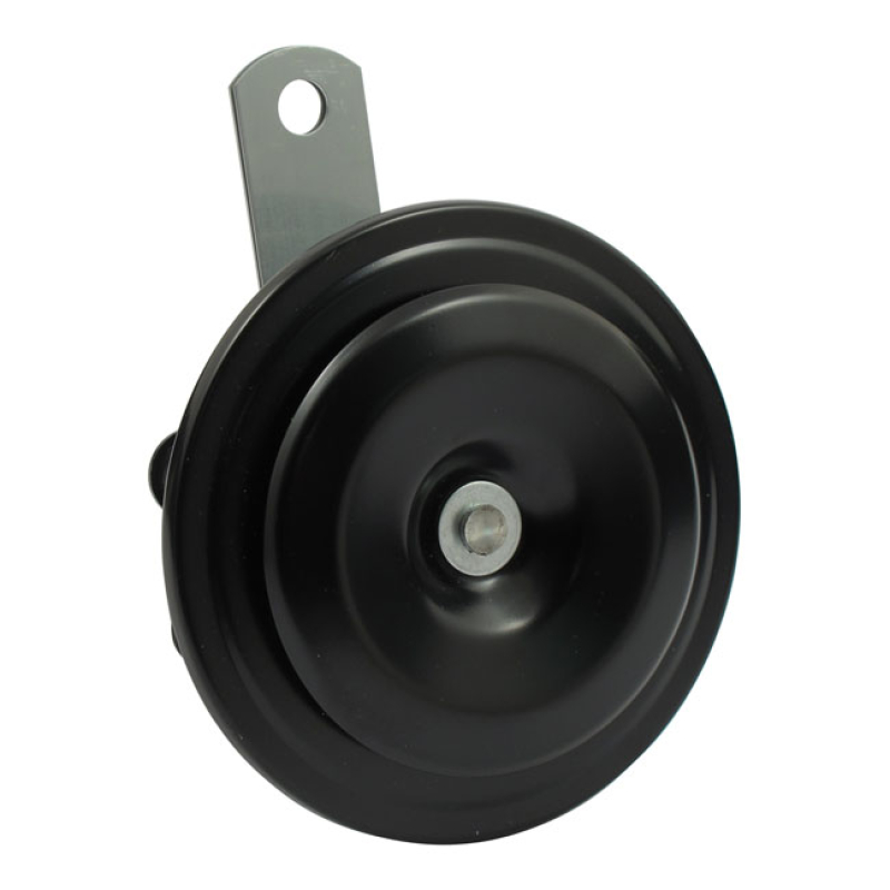 CUSTOM DISC HORN. 97MM. LOW TONE. BLACK - 12-VOLT - 97MM DIAMETER - 900992