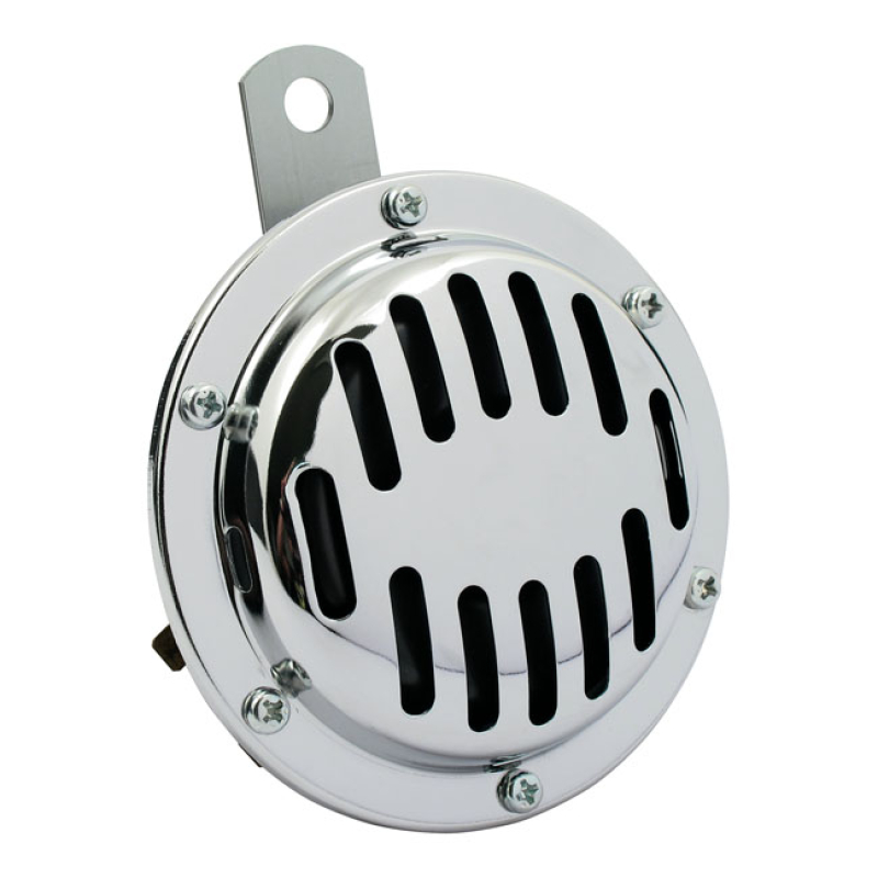 CUSTOM DISC HORN. 101MM. LOW TONE. BLACK - 12-VOLT  - 101MM DIAMETER 900998