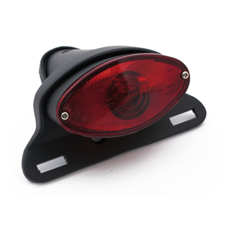 CATEYE TAILLIGHT. DIE-CAST HOUSING W/BRACKET. BLACK - BLACK DIE-CAST H 901148