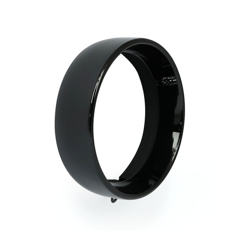 RECESSED TRIM RING. 5-3/4" HEADLAMP. GLOSS BLACK OPTICALLY ELONGATES T 901369