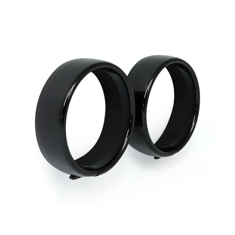 RECESSED TRIM RINGS. 4.5" SPOTLAMP. GLOSS BLACK OPTICALLY ELONGATES TH 901379