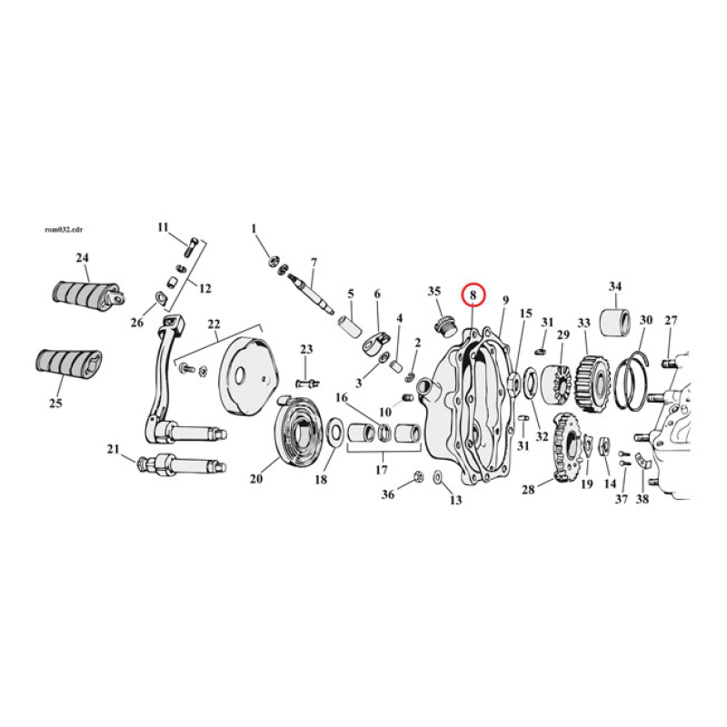 KICKSTART END COVER, POLISHED 901530