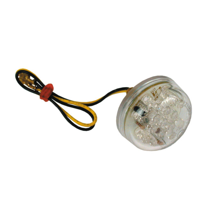 LED - DISC MINI TURN SIGNALS (ECE) CLEAR LENS 902047