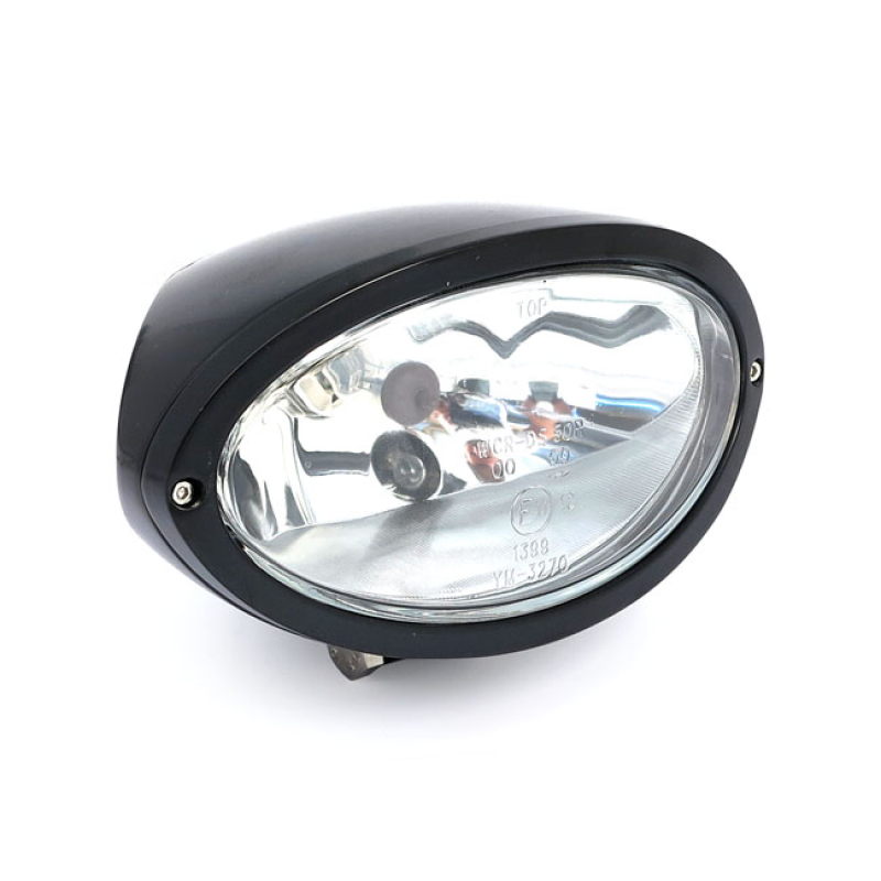 IOWA OVAL HEADLAMP BLACK 902070